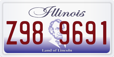 IL license plate Z989691