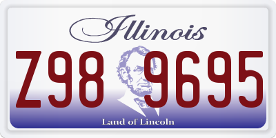 IL license plate Z989695