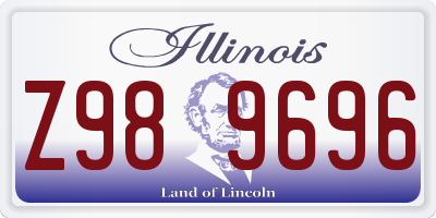 IL license plate Z989696