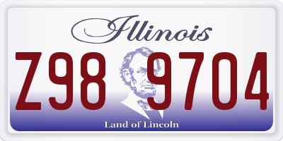 IL license plate Z989704