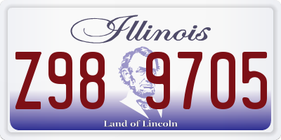 IL license plate Z989705