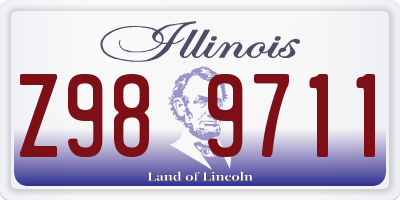 IL license plate Z989711