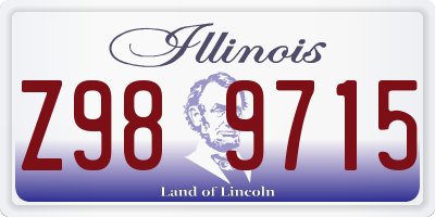 IL license plate Z989715