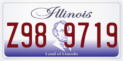 IL license plate Z989719