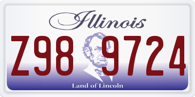 IL license plate Z989724