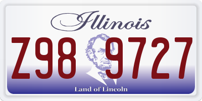 IL license plate Z989727