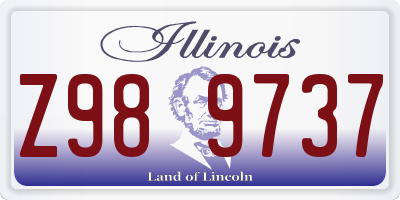 IL license plate Z989737