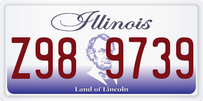 IL license plate Z989739