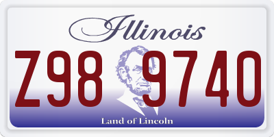 IL license plate Z989740