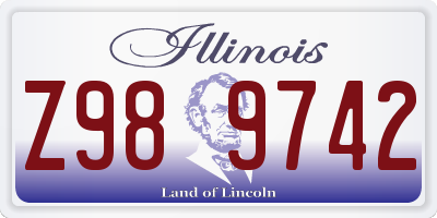 IL license plate Z989742