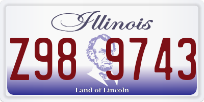 IL license plate Z989743