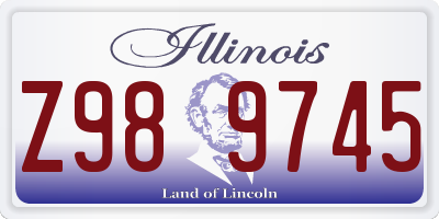 IL license plate Z989745