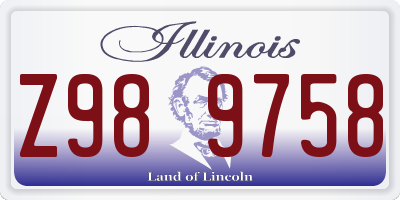 IL license plate Z989758