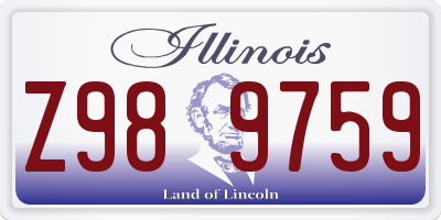 IL license plate Z989759