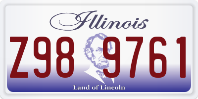 IL license plate Z989761