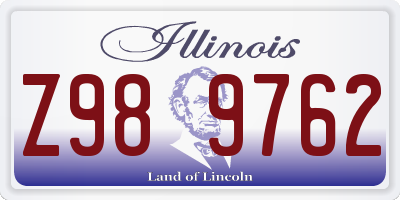 IL license plate Z989762