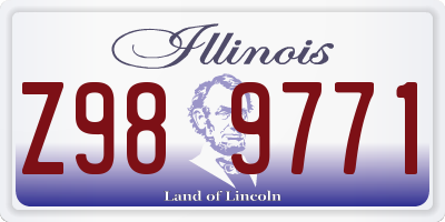 IL license plate Z989771