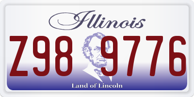 IL license plate Z989776