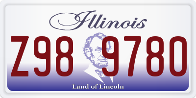 IL license plate Z989780