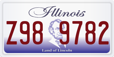 IL license plate Z989782