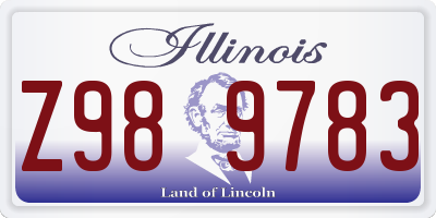 IL license plate Z989783