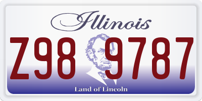 IL license plate Z989787