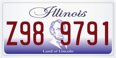 IL license plate Z989791