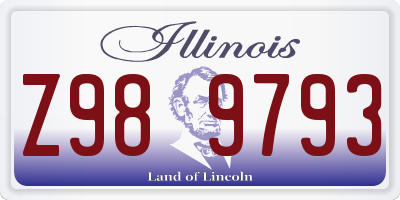 IL license plate Z989793