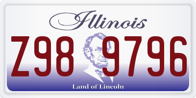 IL license plate Z989796