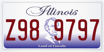 IL license plate Z989797