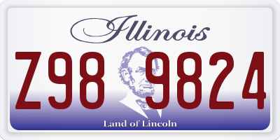 IL license plate Z989824