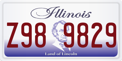 IL license plate Z989829