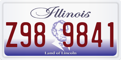 IL license plate Z989841