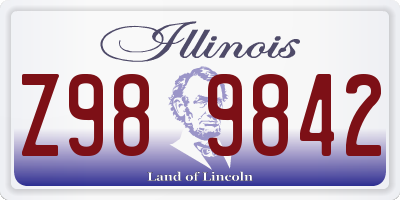 IL license plate Z989842