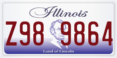 IL license plate Z989864