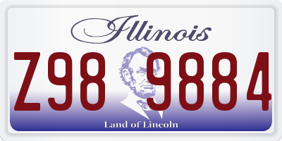 IL license plate Z989884