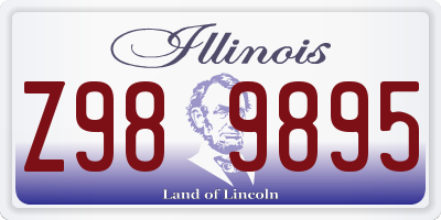 IL license plate Z989895