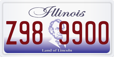 IL license plate Z989900