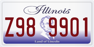 IL license plate Z989901