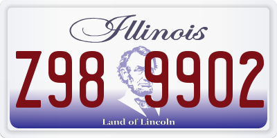 IL license plate Z989902