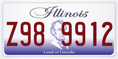 IL license plate Z989912