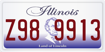 IL license plate Z989913