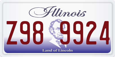 IL license plate Z989924