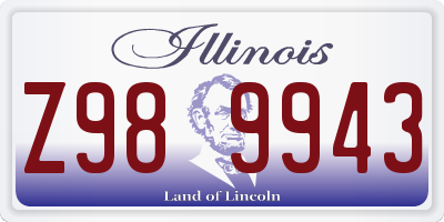 IL license plate Z989943