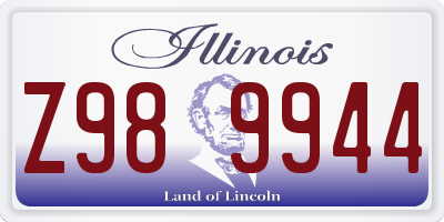 IL license plate Z989944