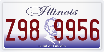 IL license plate Z989956