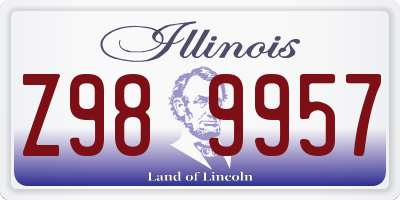 IL license plate Z989957