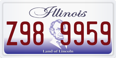 IL license plate Z989959