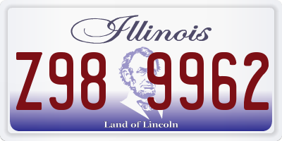 IL license plate Z989962