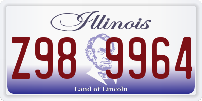 IL license plate Z989964